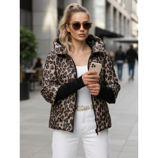Ženska bež leopardja jakna TY5549