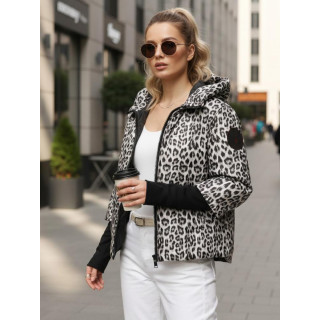 Ženska jakna z belim leopardjim vzorcem TY5548