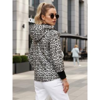 Ženska jakna z belim leopardjim vzorcem TY5548