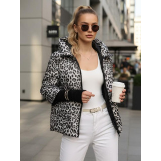 Ženska jakna z belim leopardjim vzorcem TY5548