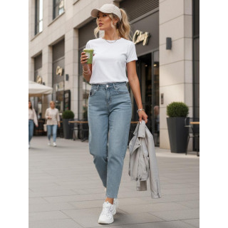 Ženske svetlo modre kavbojke mom fit UY2861