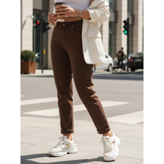 Rjave ženske kavbojke mom fit UY2869