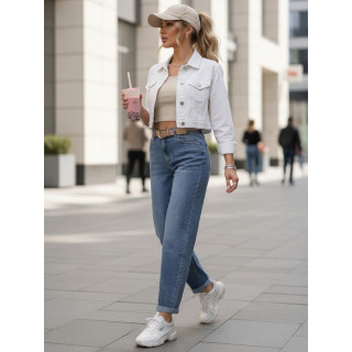 Ženske svetlo modre baggy kavbojke s pasom UY2887