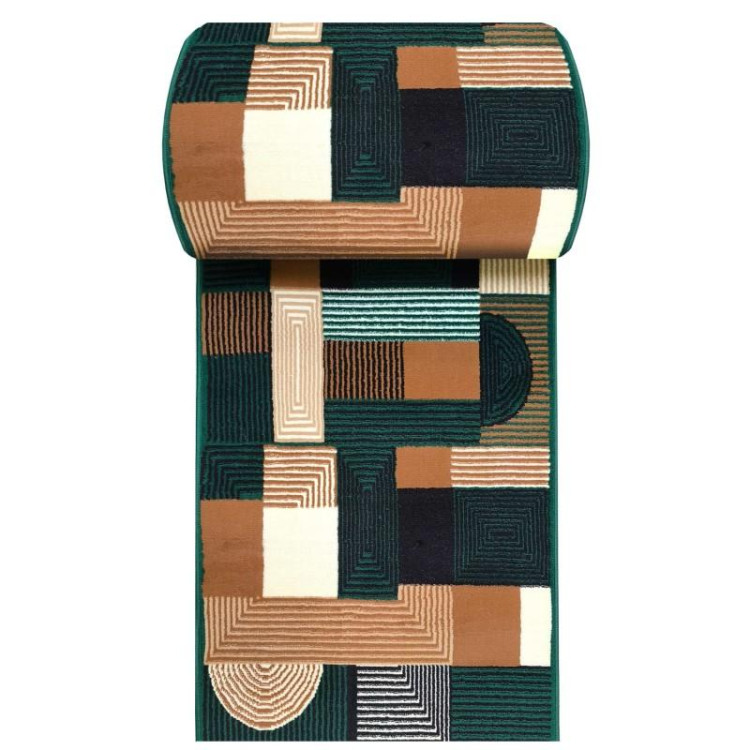 Zelena vzorčasta preproga