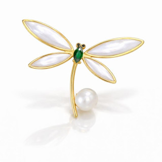 Broška z biserom in kačjim pastirjem