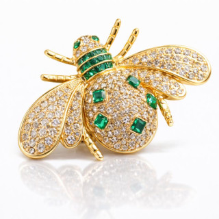 Broška z insekti in cirkoni