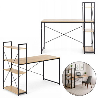 Svetlo rjava podstrešna miza s polico