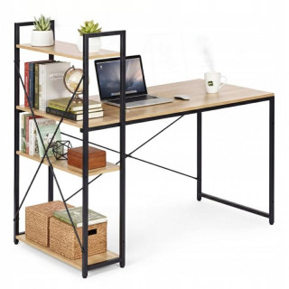 Svetlo rjava podstrešna miza s polico