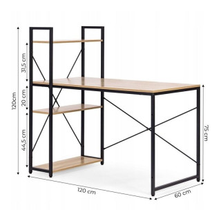 Svetlo rjava podstrešna miza s polico