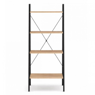 Svetlo rjava loftna knjižna omara s 4 policami