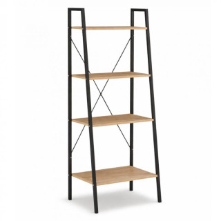 Svetlo rjava loftna knjižna omara s 4 policami