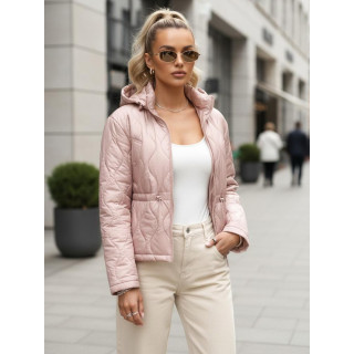 Svetlo roza prešita ženska jakna TY5532