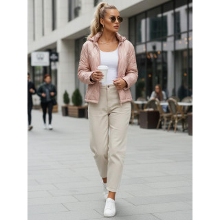 Svetlo roza prešita ženska jakna TY5532