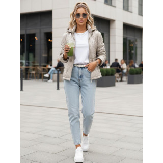 Ženska svetlo siva prešita jakna TY5535