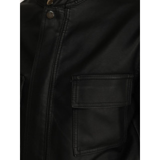 Črna ženska usnjena jakna TY5539