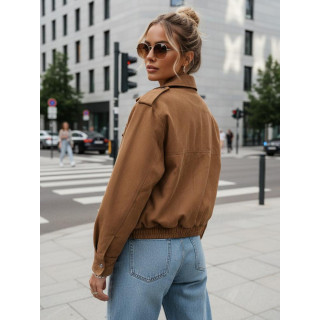 Ženska rjava semiš jakna TY5572