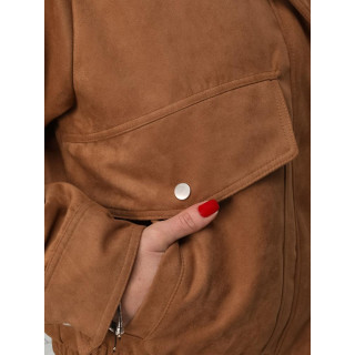 Ženska rjava semiš jakna TY5572