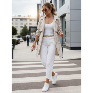 Ženska prehodna svetlo bež parka TY5553