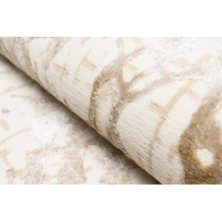 Moderna vzorčasta preproga v kremni barvi