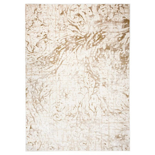 Moderna vzorčasta preproga v kremni barvi