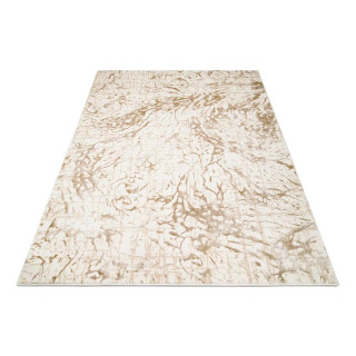 Moderna vzorčasta preproga v kremni barvi