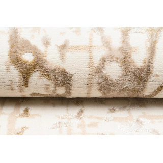 Moderna vzorčasta preproga v kremni barvi