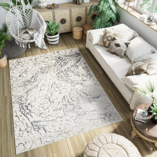 Kremna moderna vzorčasta preproga