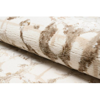 Vzorčana moderna preproga v kremni barvi