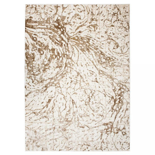 Vzorčana moderna preproga v kremni barvi