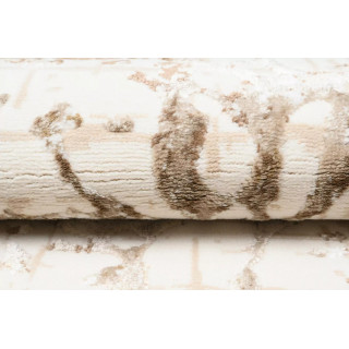 Vzorčana moderna preproga v kremni barvi