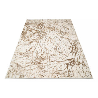 Vzorčana moderna preproga v kremni barvi