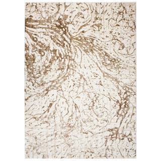 Vzorčana moderna preproga v kremni barvi