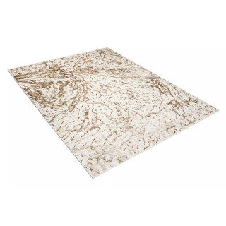 Vzorčana moderna preproga v kremni barvi