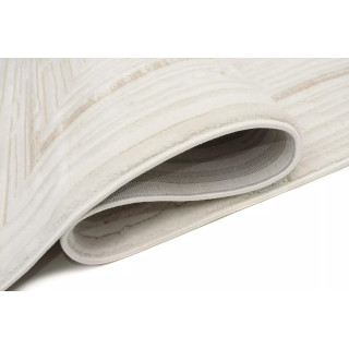 Moderna vzorčasta preproga v beli barvi