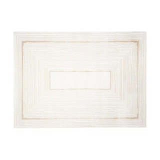 Moderna vzorčasta preproga v beli barvi