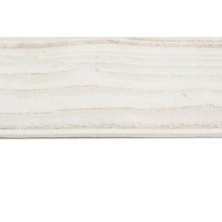 Moderna vzorčasta preproga v beli barvi