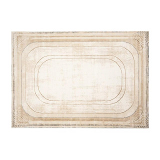 Moderna vzorčasta preproga v krem barvi