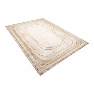 Moderna vzorčasta preproga v krem barvi