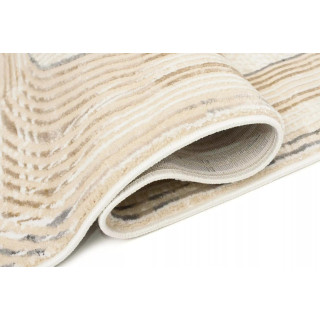 Moderna vzorčasta preproga v krem barvi