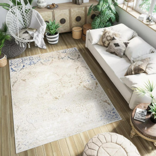 Kremna moderna vzorčasta preproga