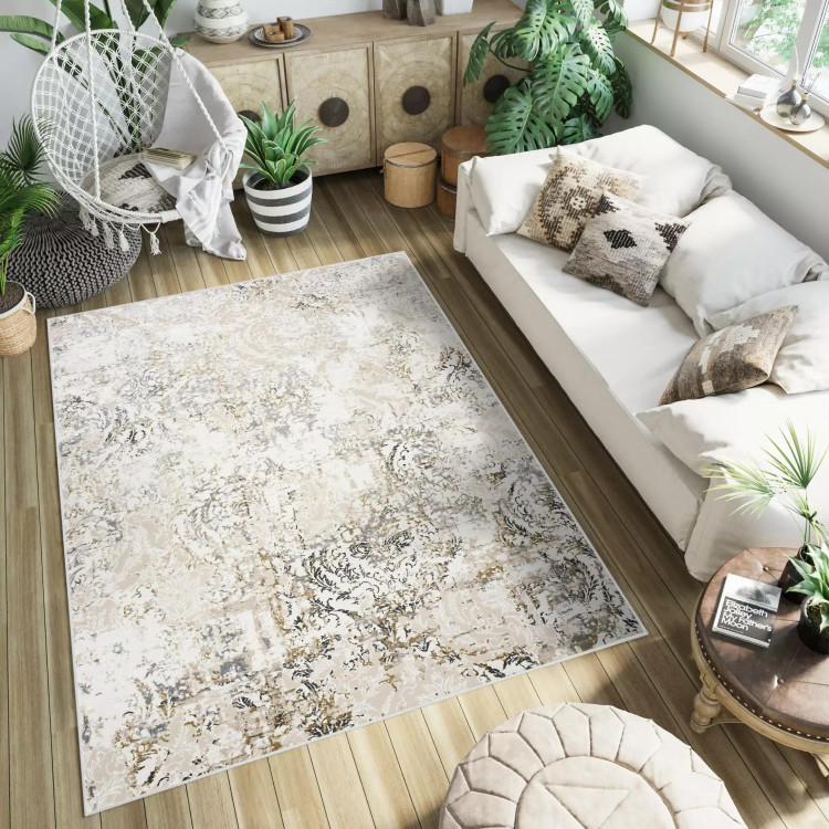 Preproga s kremnim vzorcem