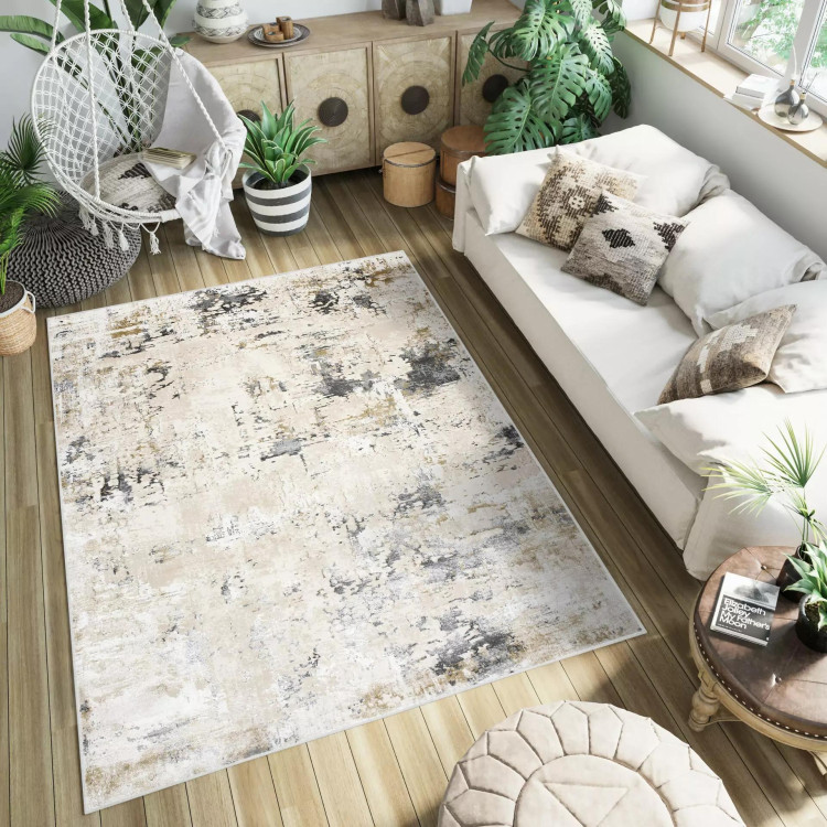 Moderna kremna preproga z vzorcem