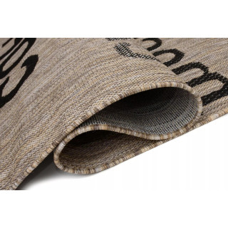 Rjava vrvica za preprogo z napisi