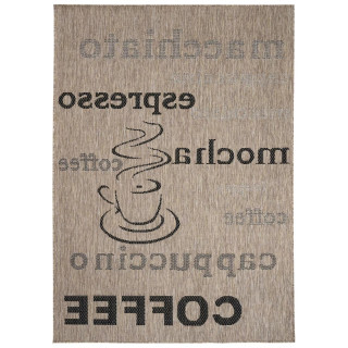 Rjava vrvica za preprogo z napisi