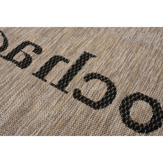 Rjava vrvica za preprogo z napisi