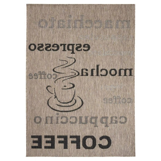 Rjava vrvica za preprogo z napisi