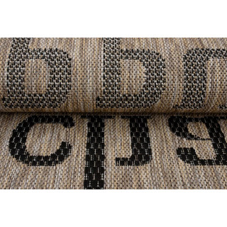 Rjava vrvica za preprogo z napisi