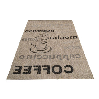 Rjava vrvica za preprogo z napisi