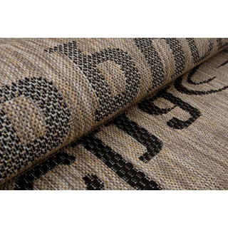 Rjava vrvica za preprogo z napisi