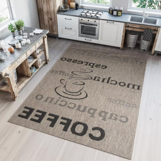 Rjava vrvica za preprogo z napisi